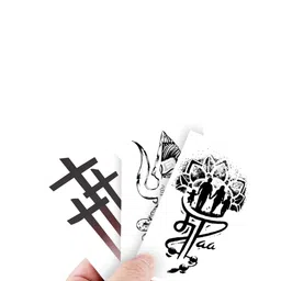 VOORKOMS Set Of 3 Matte Finish Realistic Semi Temporary Waterproof Body Tattoo image 3