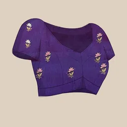 KALINI Floral Printed Embroidered Kota Doria Saree With Unstitched Blouse Piece image 3