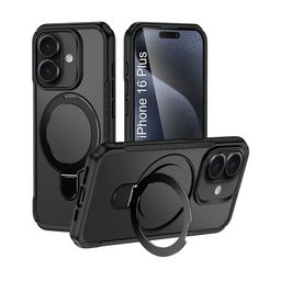 Luxury Kase Shockproof Cover with 360 Rotating Kickstand iPhone 16 Plus Back Case-picture-0