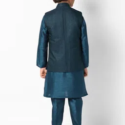 Uri and MacKenzie Boys Regular Kurta with Pyjamas image 2