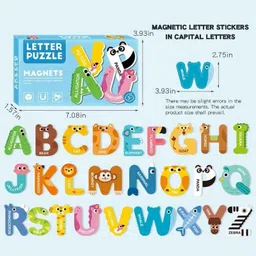 calyxia Magnetic Letter Puzzle for Kids – Alphabet Learning Educational Toy with Animal image 2