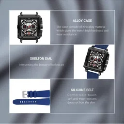 Carnaer Men Dial & Wrap Around Straps Analogue Watch CN-8308-Blu-Blk image 4