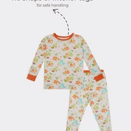 THE PLUSH CLUB Boys Printed Long Sleeve Top With Trouser Night Suits image 3