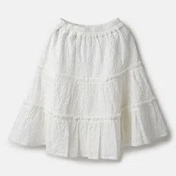 United Colors of Benetton Girls Pure Cotton Tiered Maxi Skirt-picture-43