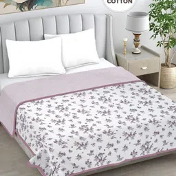Myntra Elegant Homes Coffee Brown Printed Cotton AC Room Reversible Double Bed Dohar-image-24