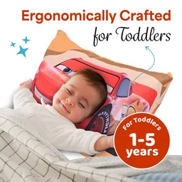 Aura Yellow Memory Foam Filled Cotton Ultra Soft Baby Pillow image 5