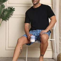 Mast & Harbour Pack Of 2 Checked Super Combed Cotton Boxers BOXCOM64-S image 5