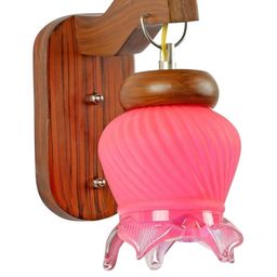 Somil Premium Designer Glass Wall / Night Lamp Elegant & Stylish Dcor Accent for Modern Interiors, color- Pink, Size:- 17 X 25 X 27 CM-picture-10