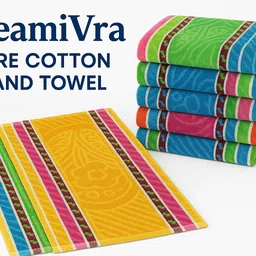 dreamivra Cotton 350 GSM Hand Towel Set image 2