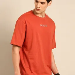 Mast & Harbour Men Printed Drop-Shoulder Sleeves Bio Finish T-shirt-picture-34