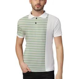 Blisstone Men Striped Polo Collar T-shirt-picture-35