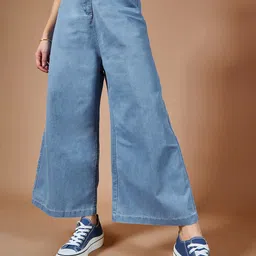 The Roadster Lifestyle Co Women Wide Leg High-Rise Jeans-picture-38