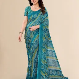 Moda Rapido Bandhani Printed Georgette Saree With Blouse Piece-picture-17