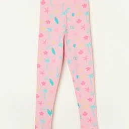 Fame Forever by Lifestyle Girls Printed Slim Cotton Leggings-picture-37