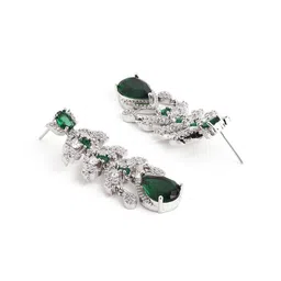 Priyaasi Silver-Plated AD Studded Jewellery Set image 4