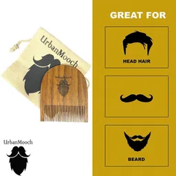urbanmooch Handcrafted Sheesham Wood Beard Comb - Compact & Light Weight image 5