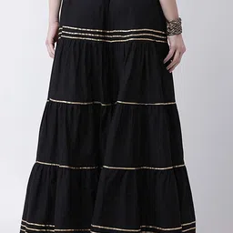 kanna fabric Women Regular Fit Black Viscose Rayon Trousers image 2