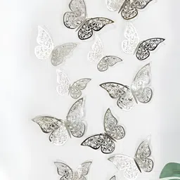 INDIAN ROYALS 12 Pcs 3D Butterfly Self Adhesive Wall Stickers-image-32