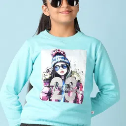 V-Mart Girls Printed Pullover Sweatshirt-image-27