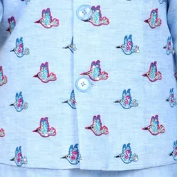 Little Clothings Boys Regular Linen Kurta with Pyjamas image 4