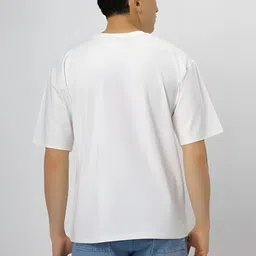 KAIDO Graphic Printed Round Neck Drop-Shoulder Sleeves Oversized Casual T-Shirt image 3