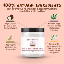 Coco Crush Set Of 2 Lice Removal Hair Cream - 50 g & Shampoo - 200 ml image 4