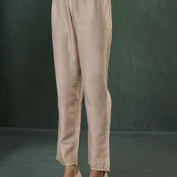 Anouk Women Floral Printed Regular Gotta Patti Kurta with Trousers & With Dupatta image 3