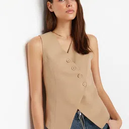 Trendyol V-Neck Sleeveless Waistcoat image 4