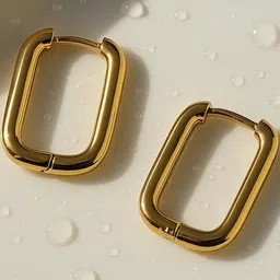 DZOIR Women Gold-Plated Hoop Earrings-picture-12