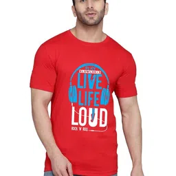 TEEFOX Typography Printed Round Neck Short Sleeves Regular Fit Casual T-shirt-picture-35