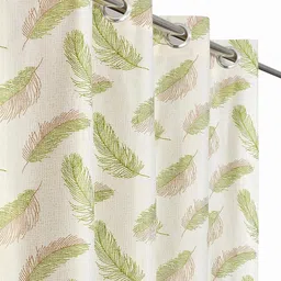 kraftiq homes 152 cm (5 ft) Window Polyester Semi Transparent Curtain Single Curtain image 1