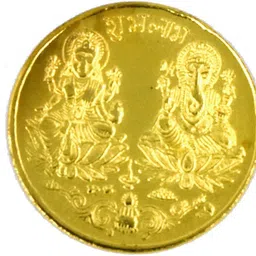 faynci Laxmi Ganesh Golden Coin Yantra for Pooja - For Health, Wealth, Prosperity and Success Gold Yantra-picture-28
