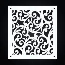 olive tree White Engineered Wood Hanging Wood Divider image 3