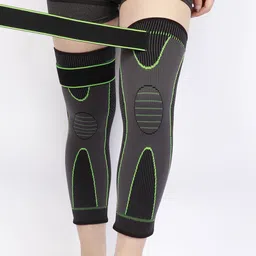 Full Leg Compression Sleeves pack of 2 with Wraps Knee Support-image-56