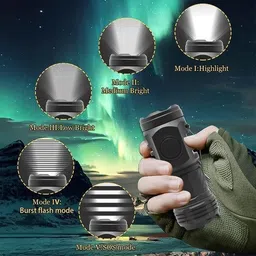 deodap Small LED Torch with 5 Lighting Modes – Bright, Compact, and Portable Light Torch image 5