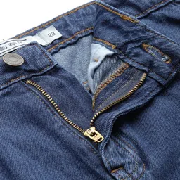 roadster Women Solid Straight Blue Skirt image 4