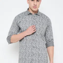 duke Men Slim Fit Printed Spread Collar Casual Shirt image 1