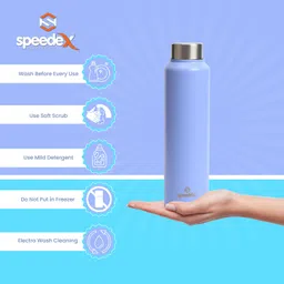 speedex Stainless steel 1 litre water bottle 1 ltr for school kids girls men boys 1000 ml Bottle image 4