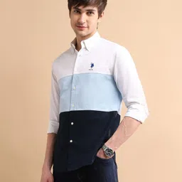 u.s. polo assn. Men Regular Fit Color Block Casual Shirt-picture-45
