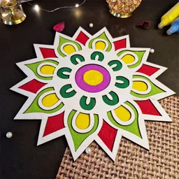 Portable Rangoli Stencil(11 inch) for Decor Craft Reusable Templates for Floor Rangoli Stencil-image-20