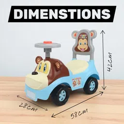 speedfox Ride On Car for Kids | kids car with Backrest | Plastic Ride On Toy (1–3 Years) image 2