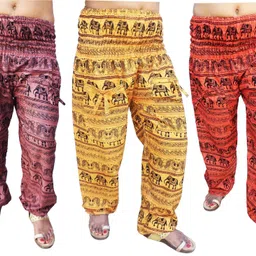 icare Printed Cotton Blend Women Harem Pants-picture-17