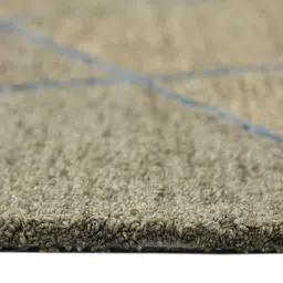 saraswati global Dark Brown Geometric Wool 4 Ft X 6 Ft Hand Tufted Carpet image 3