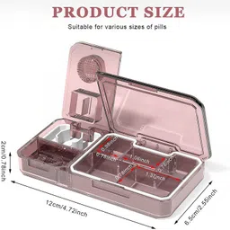 elie india Medicine Cutter for Pills, 3 in 1 Multifunctional Medicine Kit with Sharp Cutter MANUAL PILL CUTTER image 2