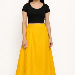 TrendingTrading Women's Cotton Petticoats Readymade Saree Underskirt Solid Plain with Drawstring Pure Cotton Petticoat image 5