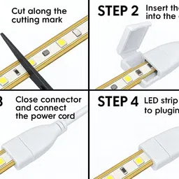 zindal 1200 LEDs 10 m Yellow Steady Strip Rice Lights image 4