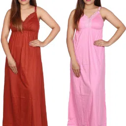 womie Pack of 2 Women Nighty Set image 1