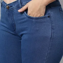nifty Women Skinny Mid Rise Blue Jeans image 3