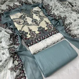 krishna boutique Unstitched Pure Cotton Salwar Suit Material Printed-picture-27