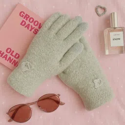 desoria Solid, Self Design Winter Women Gloves-picture-13